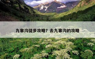 九寨溝徒步攻略?去九寨溝的攻略 九寨溝徒步攻略?去九寨溝的攻略