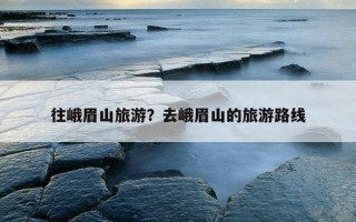 往峨眉山旅游？去峨眉山的旅游路線