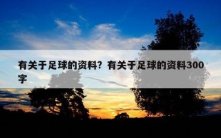 有關于足球的資料？有關于足球的資料300字