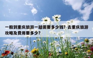 一般到重慶旅游一趟需要多少錢？去重慶旅游攻略及費用要多少?
