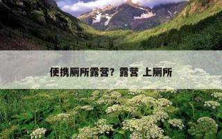 便攜廁所露營？露營 上廁所