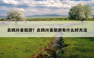 去四川省旅游？去四川省旅游有什么好方法