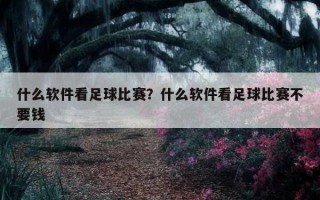什么軟件看足球比賽?什么軟件看足球比賽不要錢 什么軟件看足球比賽?什么軟件看足球比賽不要錢