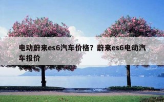 電動蔚來es6汽車價格？蔚來es6電動汽車報價